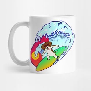 Dog on a Surfboard Mug